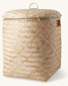 Laundry basket - Bamboo. 49 x 55 cm. - Nature - Søstrene Grene