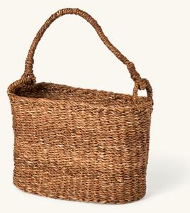 Basket with handle - Seagrass. 43 x 22 x 28 cm. - Nature - Søstrene Grene