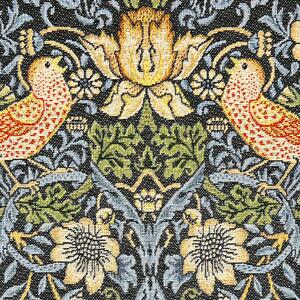 William Morris Strawberry Thief Tapestry Fabric Grey