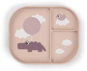 Done by deer Happy Clouds foodie children's plate 18x22 cm Powder