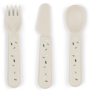 Done by deer Confetti Foodie Cutlery Set 3 Pieces Sand