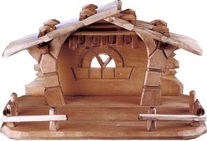 Traditional Christmas wooden Nativity scene