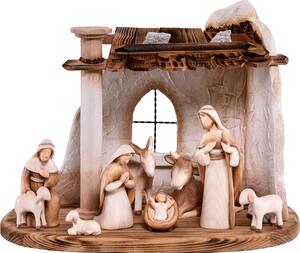 Wooden nativity scene Fides with 9 figures