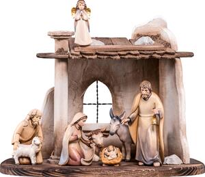Wooden nativity scene Artis with 8 figures