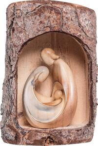 Holy Family Arti-Deco in wooden log