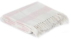 Throw Cotton Stripe 125x150 cm Old Pink