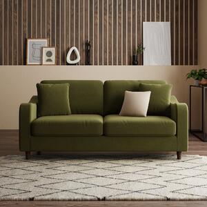 Ellison Velvet 3 Seater Sofa Velvet Olive