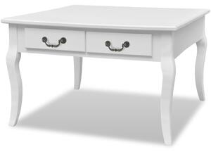 Coffee Table with 4 Drawers White
