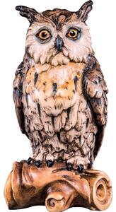 Owl on branch wooden decoration