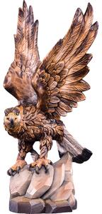 Golden eagle wooden decoration