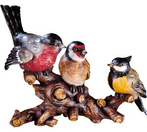 Birds on branch wooden decoration