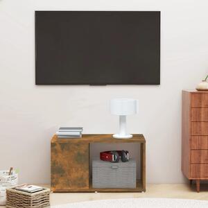 TV Cabinet Smoked Oak 60x24x32cm Engineered Wood