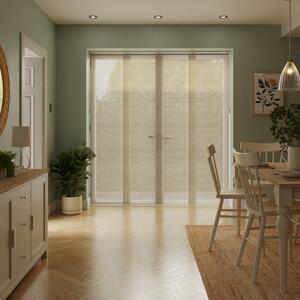 Linen Look Natural Panel Blind 210x244 Ivory