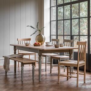 Elda 6-10 Seater Rectangular Extendable Dining Table Taupe