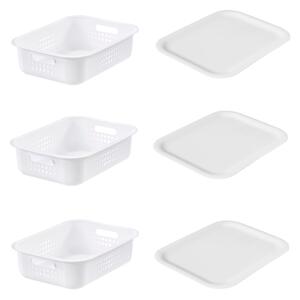 SmartStore Recycled Set of 3 6L Storage Baskets White