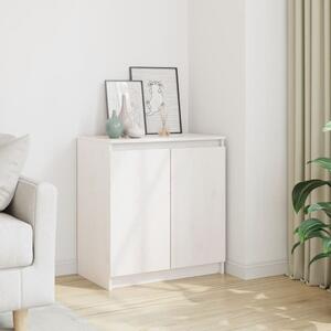 Side Cabinet White 60x36x65 cm Solid Pinewood