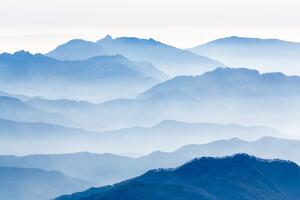 Art Photography Misty Mountains, Gwangseop eom, (40 x 26.7 cm)