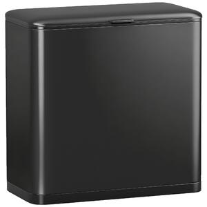 HOMCOM 8L Hanging Kitchen Bin, Rubbish bin with Lid and Removable Inner Bucket for Kitchen Cabinet Door, Under Sink, Office
