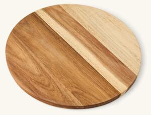 Cutting board Ø32 - Acacia wood. - Dark Wood - Søstrene Grene