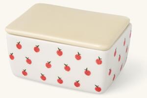 Butter dish - Dolomite. 12.5 x 9 cm. - Light Olive - Søstrene Grene