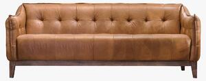 Parker Three-Seater Leather Sofa in Golden Brown