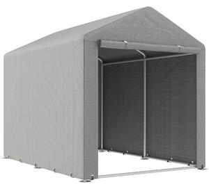 Outsunny 1.6 x 2.2m Garden Storage Shed Tent, with Accessories - Light Grey