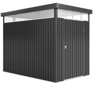 Outsunny 5.3 x 8.5ft Galvanised Steel Garden Shed, Metal Shed with Roof Windows, Leakage Holes and Lockable Wide Door for Outdoor Patio Tool Storage