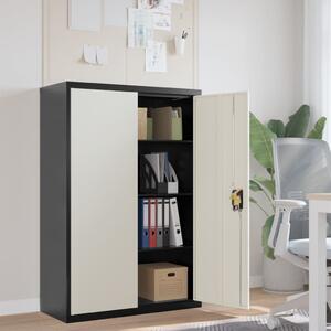 File Cabinet Anthracite and White 90x40x140 cm Steel