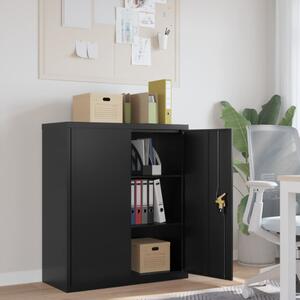 File Cabinet Black 90x40x105 cm Steel