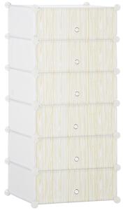 HOMCOM Six Cube Modular Storage Storage Unit - White
