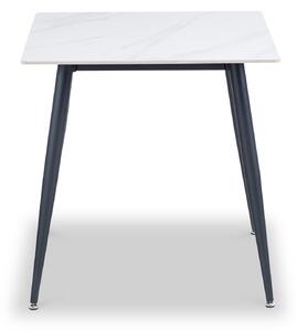 Avril White Sintered Stone 75cm Compact Square Dining Table for 2 | Roseland