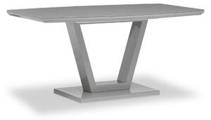 Marco Grey Gloss 160cm Rectangular Dining Table for 6 | Roseland