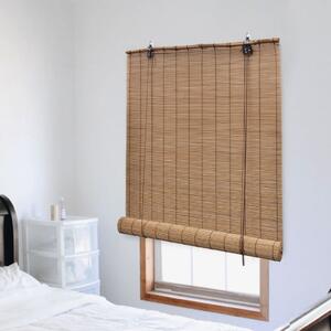 Roller Blind Bamboo 80x220 cm Brown