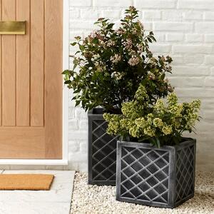 Square Grey Lazio Planter