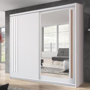 Elmira Wooden Wardrobe 200cm With 2 Sliding Doors In Anderson Pine