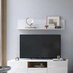 Fargo High Gloss Wall Shelf In White