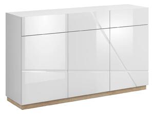 Fargo High Gloss Sideboard With 3 Doors 3 Drawers In White