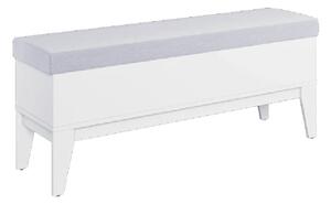 Fletcher Wooden Storage Seating Bench In White