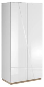 Fargo High Gloss Wardrobe With 2 Doors In White