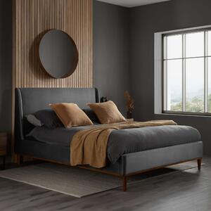 Lincoln Bed Frame, Velvet Grey