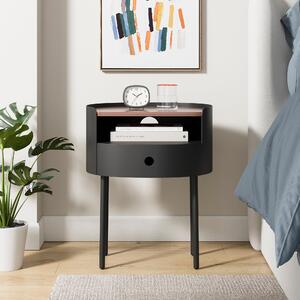 Elements Griffin Compact Bedside Table Black