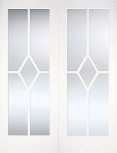 Reims Internal Glazed Primed White 5 Lite Pair Doors - 915 x 1981mm