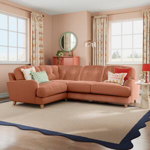 Martha Full Corner Sofa, Vintage Velvet Vintage Velvet Apricot