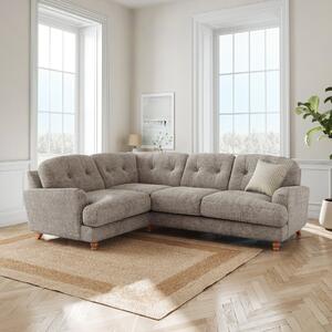 Martha Chunky Chenille Full Corner Sofa Chunky Chenille Mushroom