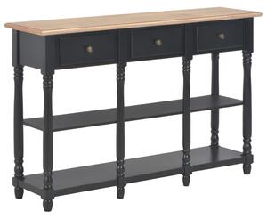 Console Table Black 110x30x76cm Engineered Wood