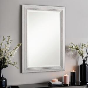 Yearn Framed Mirror Distressed White White