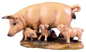 Pig with piglets for nativity scene - farm