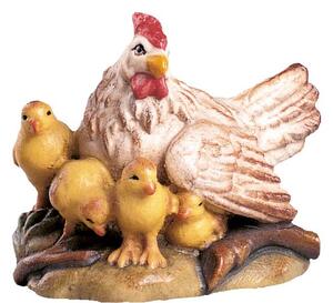 Hen with chicks for nativity scene - farm