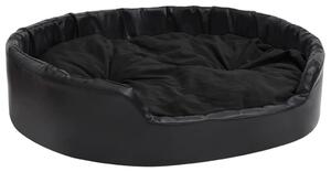 Dog Bed Black 99x89x21 cm Plush and Faux Leather