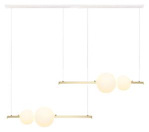 Zambelis LED pendant light 22235, 105 cm, gold/white/opal